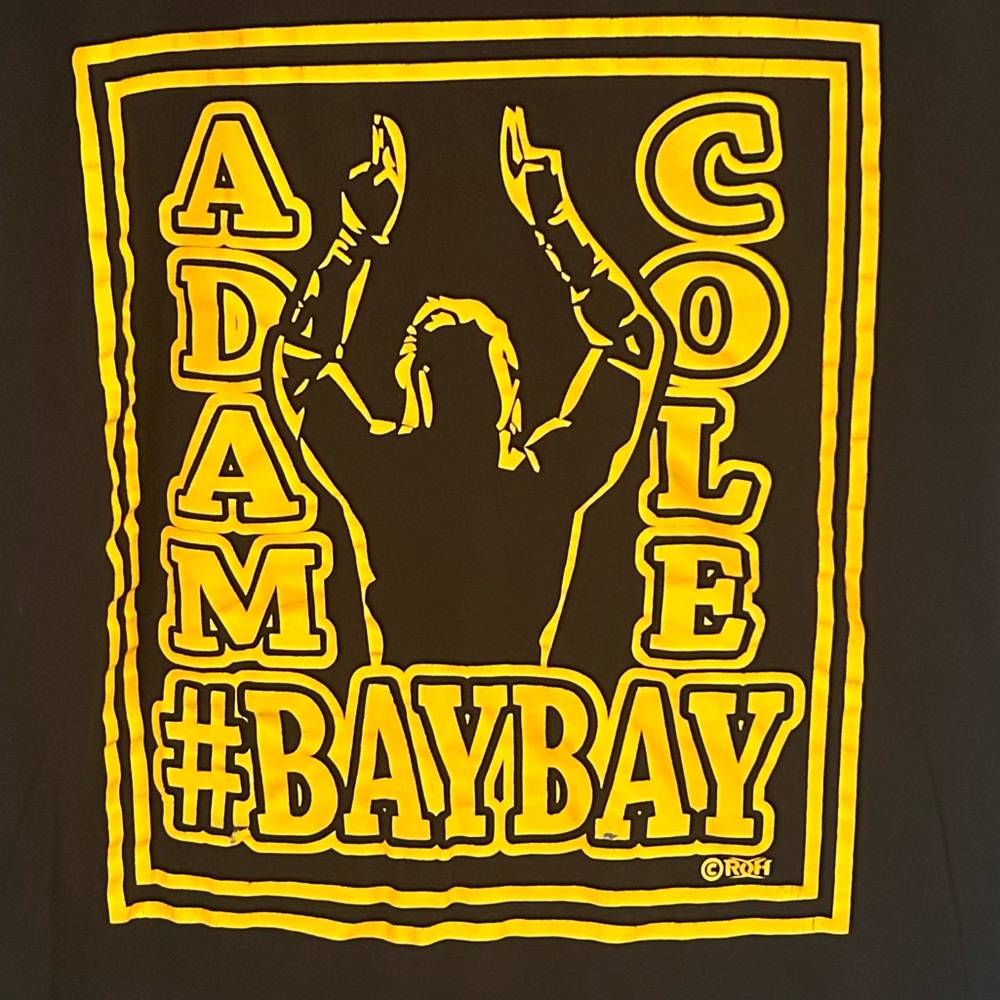 Adam Cole Wrestling T-Shirt Size Medium Black Graphic Print WWE AEW ROH Tee - Picture 2 of 4